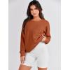 image:imageANRABESS Womens Oversized Sweatshirts Crewneck Long Sleeve Tunic Pullover Shirts Side Zipper Hoodies 2026 Spring ClothesRust