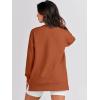 image:imageANRABESS Womens Oversized Sweatshirts Crewneck Long Sleeve Tunic Pullover Shirts Side Zipper Hoodies 2026 Spring ClothesRust