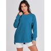 image:imageANRABESS Womens Oversized Sweatshirts Crewneck Long Sleeve Tunic Pullover Shirts Side Zipper Hoodies 2026 Spring ClothesSteel Blue