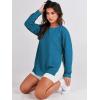 image:imageANRABESS Womens Oversized Sweatshirts Crewneck Long Sleeve Tunic Pullover Shirts Side Zipper Hoodies 2026 Spring ClothesSteel Blue