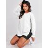 image:imageANRABESS Womens Oversized Sweatshirts Crewneck Long Sleeve Tunic Pullover Shirts Side Zipper Hoodies 2026 Spring ClothesWhite