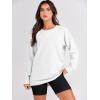image:imageANRABESS Womens Oversized Sweatshirts Crewneck Long Sleeve Tunic Pullover Shirts Side Zipper Hoodies 2026 Spring ClothesWhite