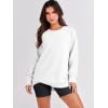 image:imageANRABESS Womens Oversized Sweatshirts Crewneck Long Sleeve Tunic Pullover Shirts Side Zipper Hoodies 2026 Spring ClothesWhite
