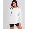 image:imageANRABESS Womens Oversized Sweatshirts Crewneck Long Sleeve Tunic Pullover Shirts Side Zipper Hoodies 2026 Spring ClothesWhite