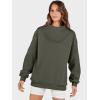image:imageANRABESS Womens Oversized Sweatshirts Turtleneck Pullover Long Sleeve Hoodies Tops 2025 Fall Fashion Preppy OutfitsArmygreen