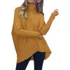 image:imageANRABESS Womens Oversized Turtleneck Batwing Long Sleeve Casual Cozy Baggy Knit Pullover Tunic Sweater 2025 Fall OutfitsCamel
