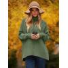 image:imageANRABESS Womens Oversized Turtleneck Batwing Long Sleeve Casual Cozy Baggy Knit Pullover Tunic Sweater 2025 Fall OutfitsCeladon