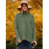 image:imageANRABESS Womens Oversized Turtleneck Batwing Long Sleeve Casual Cozy Baggy Knit Pullover Tunic Sweater 2025 Fall OutfitsCeladon