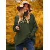 image:imageANRABESS Womens Oversized Turtleneck Batwing Long Sleeve Casual Cozy Baggy Knit Pullover Tunic Sweater 2025 Fall OutfitsDark Green