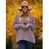 image:imageANRABESS Womens Oversized Turtleneck Batwing Long Sleeve Casual Cozy Baggy Knit Pullover Tunic Sweater 2025 Fall OutfitsDark Purple