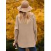 image:imageANRABESS Womens Oversized Turtleneck Batwing Long Sleeve Casual Cozy Baggy Knit Pullover Tunic Sweater 2025 Fall OutfitsDeep Apricot