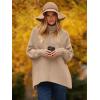 image:imageANRABESS Womens Oversized Turtleneck Batwing Long Sleeve Casual Cozy Baggy Knit Pullover Tunic Sweater 2025 Fall OutfitsDeep Apricot