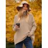 image:imageANRABESS Womens Oversized Turtleneck Batwing Long Sleeve Casual Cozy Baggy Knit Pullover Tunic Sweater 2025 Fall OutfitsDeep Apricot