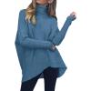 image:imageANRABESS Womens Oversized Turtleneck Batwing Long Sleeve Casual Cozy Baggy Knit Pullover Tunic Sweater 2025 Fall OutfitsDenim Blue