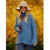 image:imageANRABESS Womens Oversized Turtleneck Batwing Long Sleeve Casual Cozy Baggy Knit Pullover Tunic Sweater 2025 Fall OutfitsDenim Blue