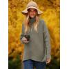 image:imageANRABESS Womens Oversized Turtleneck Batwing Long Sleeve Casual Cozy Baggy Knit Pullover Tunic Sweater 2025 Fall OutfitsGray Coffee