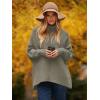 image:imageANRABESS Womens Oversized Turtleneck Batwing Long Sleeve Casual Cozy Baggy Knit Pullover Tunic Sweater 2025 Fall OutfitsGray Coffee
