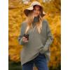 image:imageANRABESS Womens Oversized Turtleneck Batwing Long Sleeve Casual Cozy Baggy Knit Pullover Tunic Sweater 2025 Fall OutfitsGray Coffee