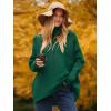 image:imageANRABESS Womens Oversized Turtleneck Batwing Long Sleeve Casual Cozy Baggy Knit Pullover Tunic Sweater 2025 Fall OutfitsGreen