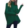 image:imageANRABESS Womens Oversized Turtleneck Batwing Long Sleeve Casual Cozy Baggy Knit Pullover Tunic Sweater 2025 Fall OutfitsGreen
