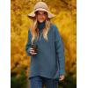image:imageANRABESS Womens Oversized Turtleneck Batwing Long Sleeve Casual Cozy Baggy Knit Pullover Tunic Sweater 2025 Fall OutfitsIndigo
