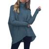 image:imageANRABESS Womens Oversized Turtleneck Batwing Long Sleeve Casual Cozy Baggy Knit Pullover Tunic Sweater 2025 Fall OutfitsIndigo