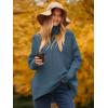 image:imageANRABESS Womens Oversized Turtleneck Batwing Long Sleeve Casual Cozy Baggy Knit Pullover Tunic Sweater 2025 Fall OutfitsIndigo