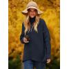image:imageANRABESS Womens Oversized Turtleneck Batwing Long Sleeve Casual Cozy Baggy Knit Pullover Tunic Sweater 2025 Fall OutfitsNavy Blue