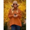 image:imageANRABESS Womens Oversized Turtleneck Batwing Long Sleeve Casual Cozy Baggy Knit Pullover Tunic Sweater 2025 Fall OutfitsOrange Rust