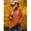 image:imageANRABESS Womens Oversized Turtleneck Batwing Long Sleeve Casual Cozy Baggy Knit Pullover Tunic Sweater 2025 Fall OutfitsOrange Rust