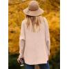 image:imageANRABESS Womens Oversized Turtleneck Batwing Long Sleeve Casual Cozy Baggy Knit Pullover Tunic Sweater 2025 Fall OutfitsPink