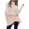 image:imageANRABESS Womens Oversized Turtleneck Batwing Long Sleeve Casual Cozy Baggy Knit Pullover Tunic Sweater 2025 Fall OutfitsPink