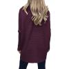 image:imageANRABESS Womens Oversized Turtleneck Batwing Long Sleeve Casual Cozy Baggy Knit Pullover Tunic Sweater 2025 Fall OutfitsPurple