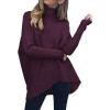 image:imageANRABESS Womens Oversized Turtleneck Batwing Long Sleeve Casual Cozy Baggy Knit Pullover Tunic Sweater 2025 Fall OutfitsPurple