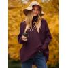 image:imageANRABESS Womens Oversized Turtleneck Batwing Long Sleeve Casual Cozy Baggy Knit Pullover Tunic Sweater 2025 Fall OutfitsPurple