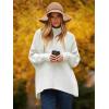 image:imageANRABESS Womens Oversized Turtleneck Batwing Long Sleeve Casual Cozy Baggy Knit Pullover Tunic Sweater 2025 Fall OutfitsWhite
