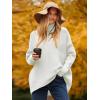 image:imageANRABESS Womens Oversized Turtleneck Batwing Long Sleeve Casual Cozy Baggy Knit Pullover Tunic Sweater 2025 Fall OutfitsWhite