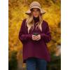 image:imageANRABESS Womens Oversized Turtleneck Batwing Long Sleeve Casual Cozy Baggy Knit Pullover Tunic Sweater 2025 Fall OutfitsWine Red