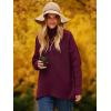 image:imageANRABESS Womens Oversized Turtleneck Batwing Long Sleeve Casual Cozy Baggy Knit Pullover Tunic Sweater 2025 Fall OutfitsWine Red