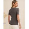 image:imageANRABESS Womens Short Sleeve Sweaters Summer Scoop Neck Casual Basic Shirts Knit Pullover Work Tops 2026 Spring OutfitsDrak Taupe