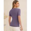 image:imageANRABESS Womens Short Sleeve Sweaters Summer Scoop Neck Casual Basic Shirts Knit Pullover Work Tops 2026 Spring OutfitsGrey Purple