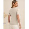 image:imageANRABESS Womens Short Sleeve Sweaters Summer Scoop Neck Casual Basic Shirts Knit Pullover Work Tops 2026 Spring OutfitsParchment
