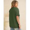 image:imageANRABESS Womens Short Sleeve Tops Oversized Lightweight Sweatshirt Polo Shirts 2026 Summer Casual Button Pullover Top OutfitsArmy Green