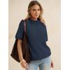 image:imageANRABESS Womens Short Sleeve Tops Oversized Lightweight Sweatshirt Polo Shirts 2026 Summer Casual Button Pullover Top OutfitsBlue
