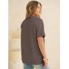 image:imageANRABESS Womens Short Sleeve Tops Oversized Lightweight Sweatshirt Polo Shirts 2026 Summer Casual Button Pullover Top OutfitsBrown