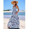 image:imageANRABESS Womens Summer Casual Long Maxi Beach Vacation Dresses Sleeveless Square Neck Flowy Tiered Sun Dress with PocketsLily Floral