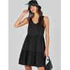 image:imageANRABESS Womens Summer Casual Tank Dress Sleeveless V Neck T Shirt Sundress Flowy Tiered Swing Mini Beach Vacation DressesBlack