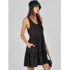 image:imageANRABESS Womens Summer Casual Tank Dress Sleeveless V Neck T Shirt Sundress Flowy Tiered Swing Mini Beach Vacation DressesBlack
