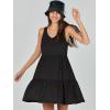 image:imageANRABESS Womens Summer Casual Tank Dress Sleeveless V Neck T Shirt Sundress Flowy Tiered Swing Mini Beach Vacation DressesBlack