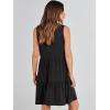 image:imageANRABESS Womens Summer Casual Tank Dress Sleeveless V Neck T Shirt Sundress Flowy Tiered Swing Mini Beach Vacation DressesBlack